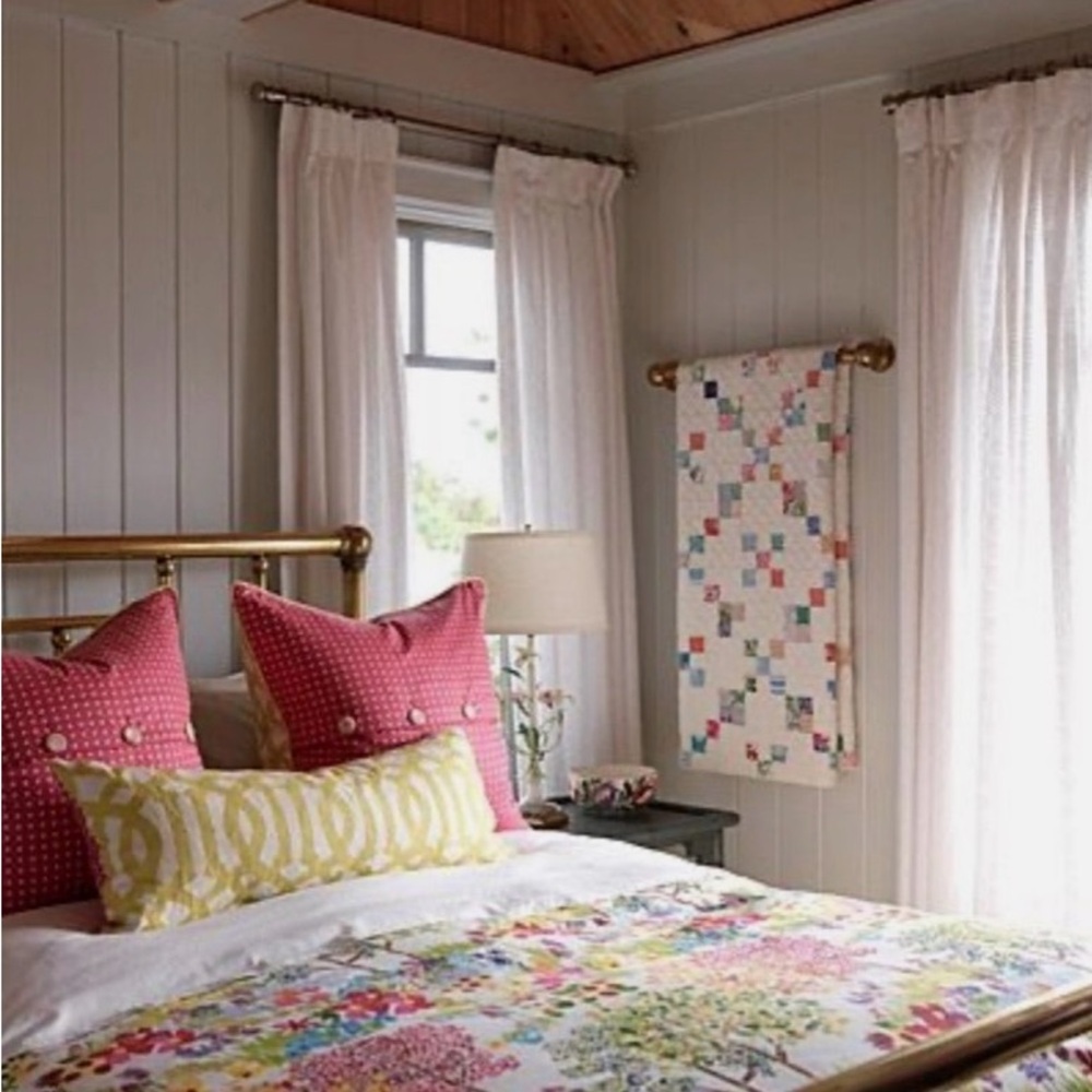 Pottery Barn Woodland Paint By Numbers Floral Twin Size Duvet with 1 sham